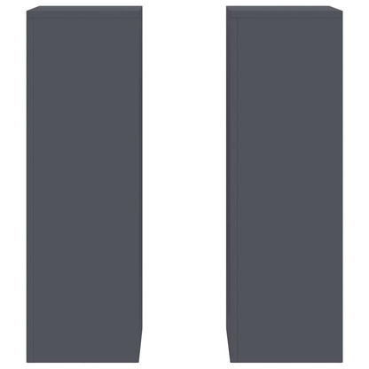 Supporto per piante 2 pcs Antracite 24 x 24 x 75 cm Acciaio