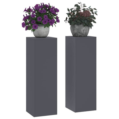 Supporto per piante 2 pcs Antracite 24 x 24 x 75 cm Acciaio