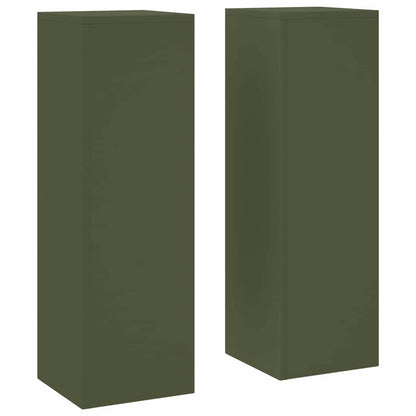 Supporto per piante 2 pcs Oliver verde 24 x 24 x 75 cm Acciaio