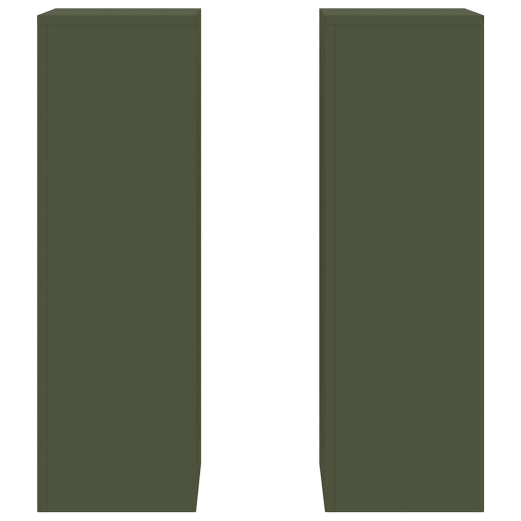 Supporto per piante 2 pcs Oliver verde 24 x 24 x 75 cm Acciaio