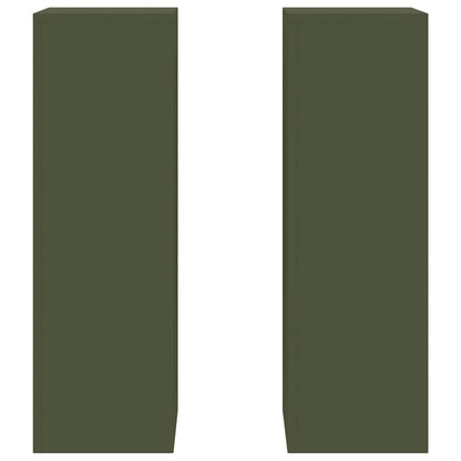 Supporto per piante 2 pcs Oliver verde 24 x 24 x 75 cm Acciaio