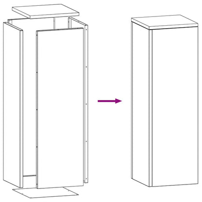 Supporto per piante 2 pcs Ruggine 24 x 24 x 75 cm