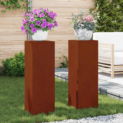 Supporto per piante 2 pcs Ruggine 24 x 24 x 75 cm | homemem39