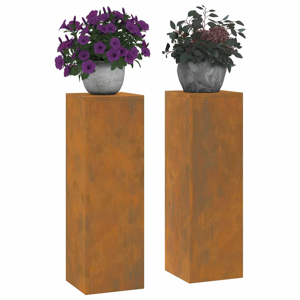 Supporto per piante 2 pcs Ruggine 24 x 24 x 75 cm