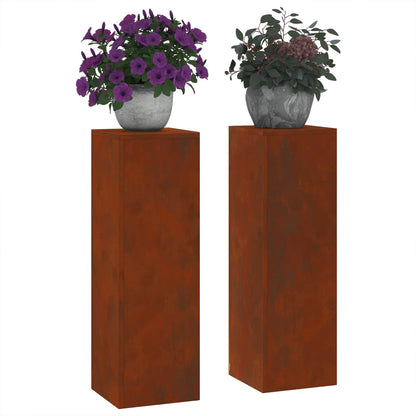 Supporto per piante 2 pcs Ruggine 24 x 24 x 75 cm | homemem39