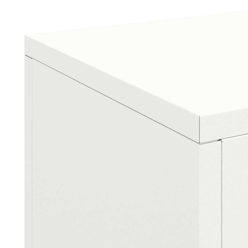 Supporto per piante 3 pcs Bianco Acciaio