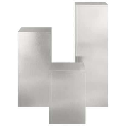 Supporto per piante 3 pcs Argento Acciaio inossidabile