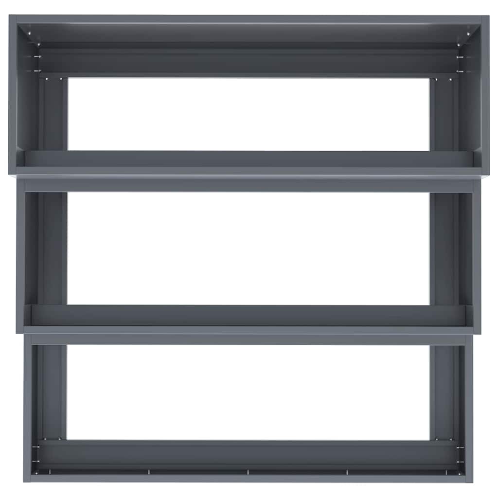 Vaso da giardino Antracite 90 x 90 x 35 cm