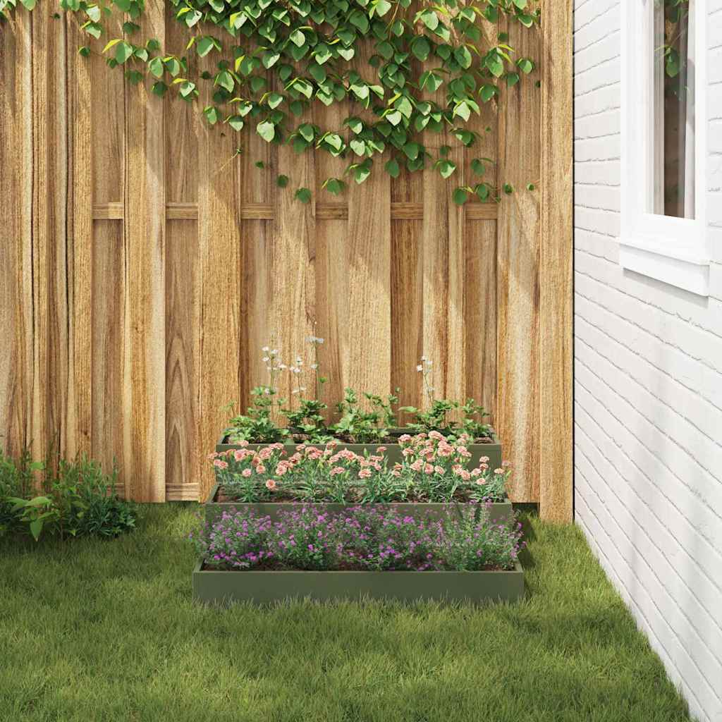 Vaso da giardino Verde oliva 90 x 90 x 35 cm