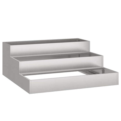 Vaso da giardino Argento 90 x 90 x 35 cm Acciaio inossidabile