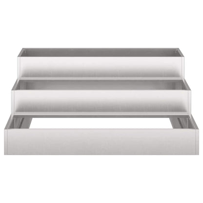 Vaso da giardino Argento 90 x 90 x 35 cm Acciaio inossidabile