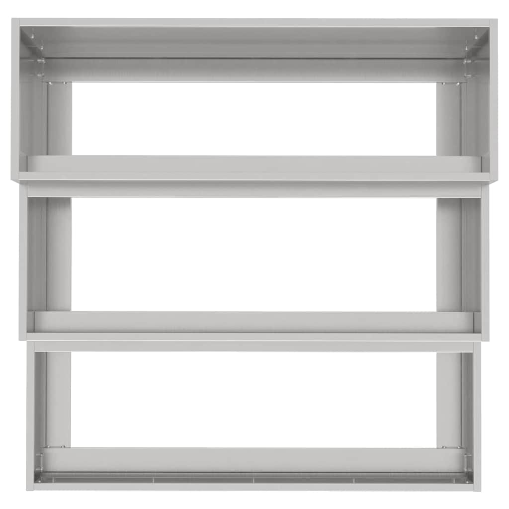 Vaso da giardino Argento 90 x 90 x 35 cm Acciaio inossidabile