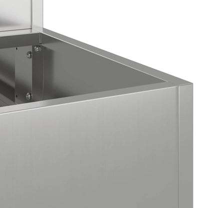 Vaso da giardino Argento 90 x 90 x 35 cm Acciaio zincato