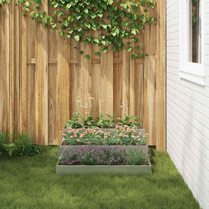 Vaso da giardino Argento 90 x 90 x 35 cm Acciaio zincato