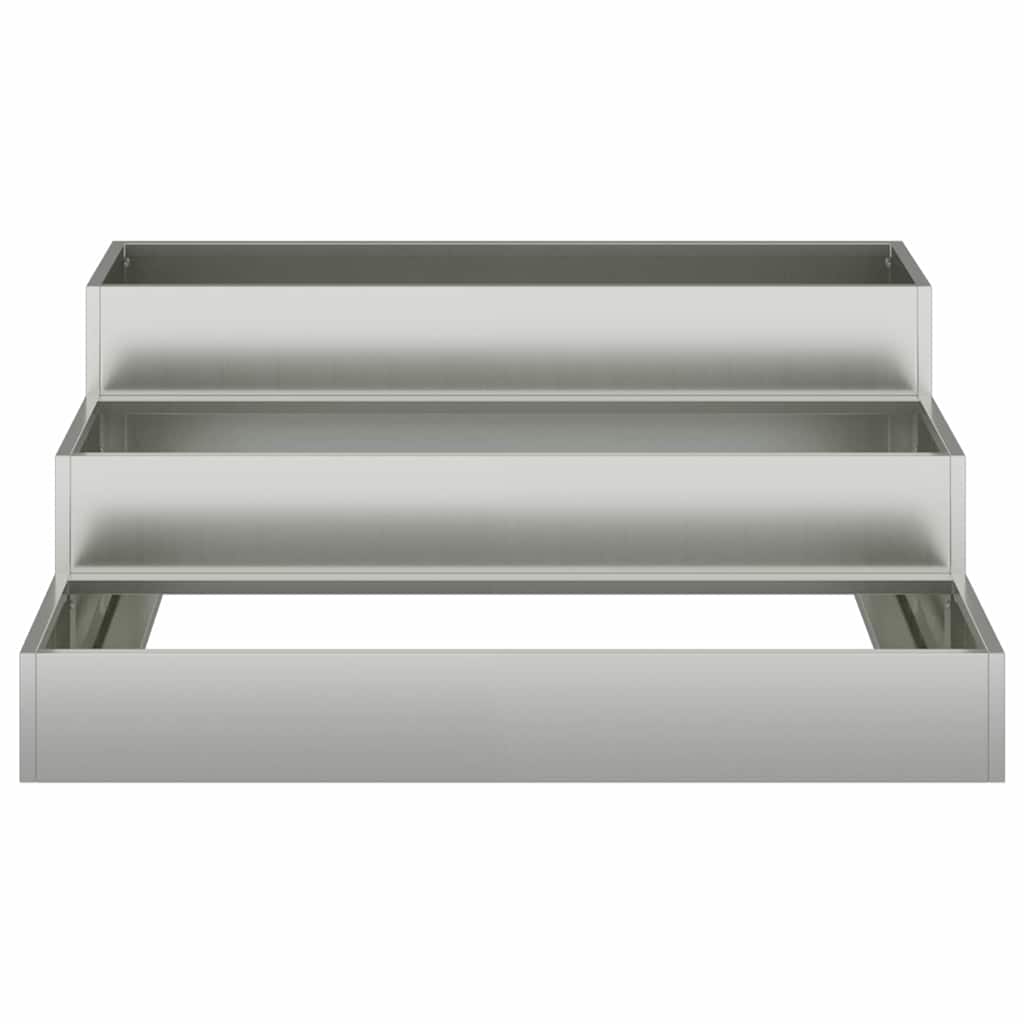 Vaso da giardino Argento 90 x 90 x 35 cm Acciaio zincato