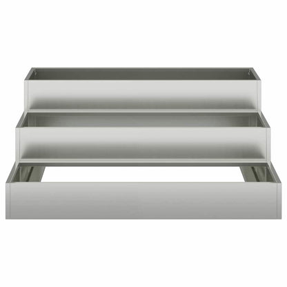 Vaso da giardino Argento 90 x 90 x 35 cm Acciaio zincato