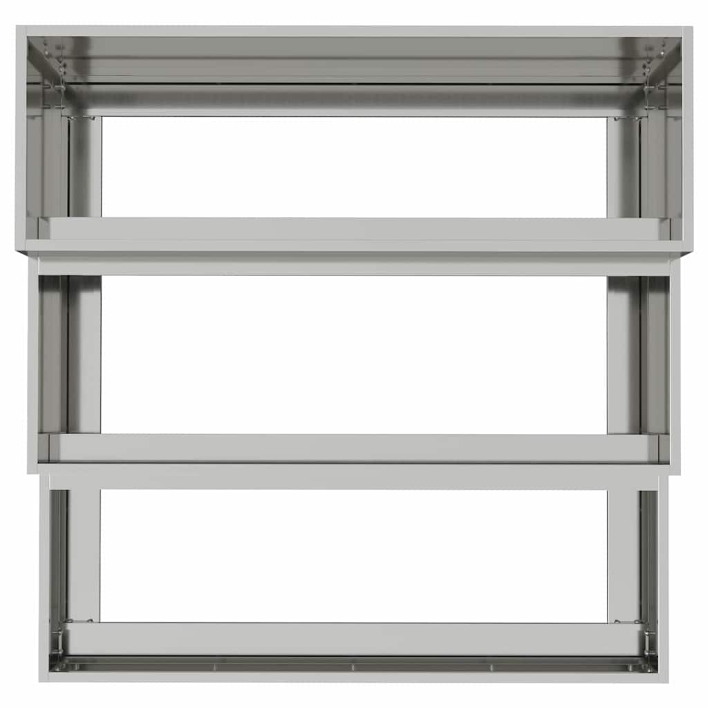 Vaso da giardino Argento 90 x 90 x 35 cm Acciaio zincato