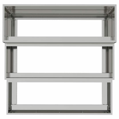 Vaso da giardino Argento 90 x 90 x 35 cm Acciaio zincato