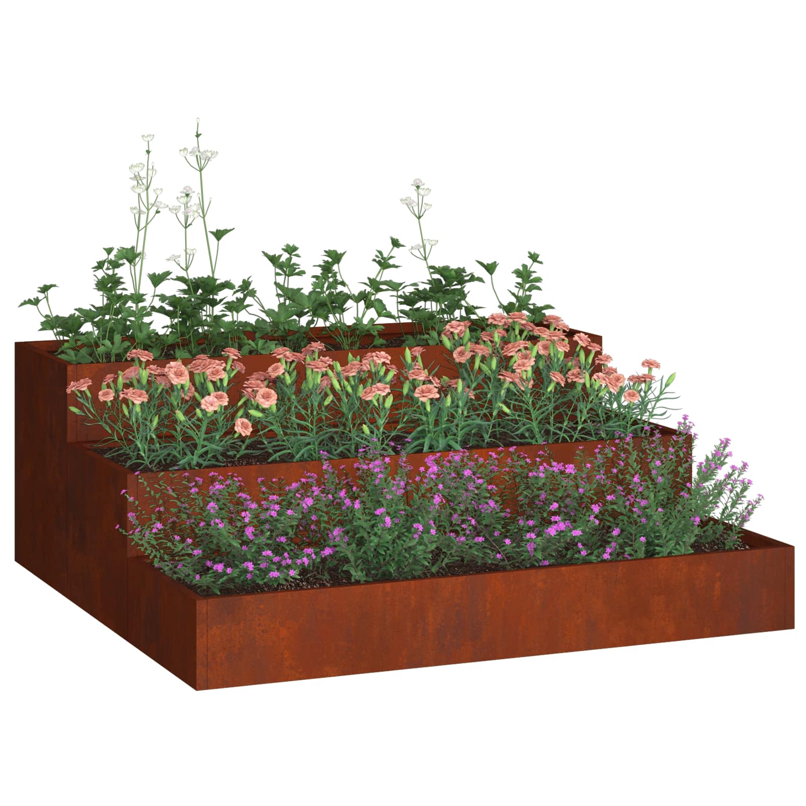 Vaso da giardino Ruggine 90 x 90 x 35 cm | homemem39
