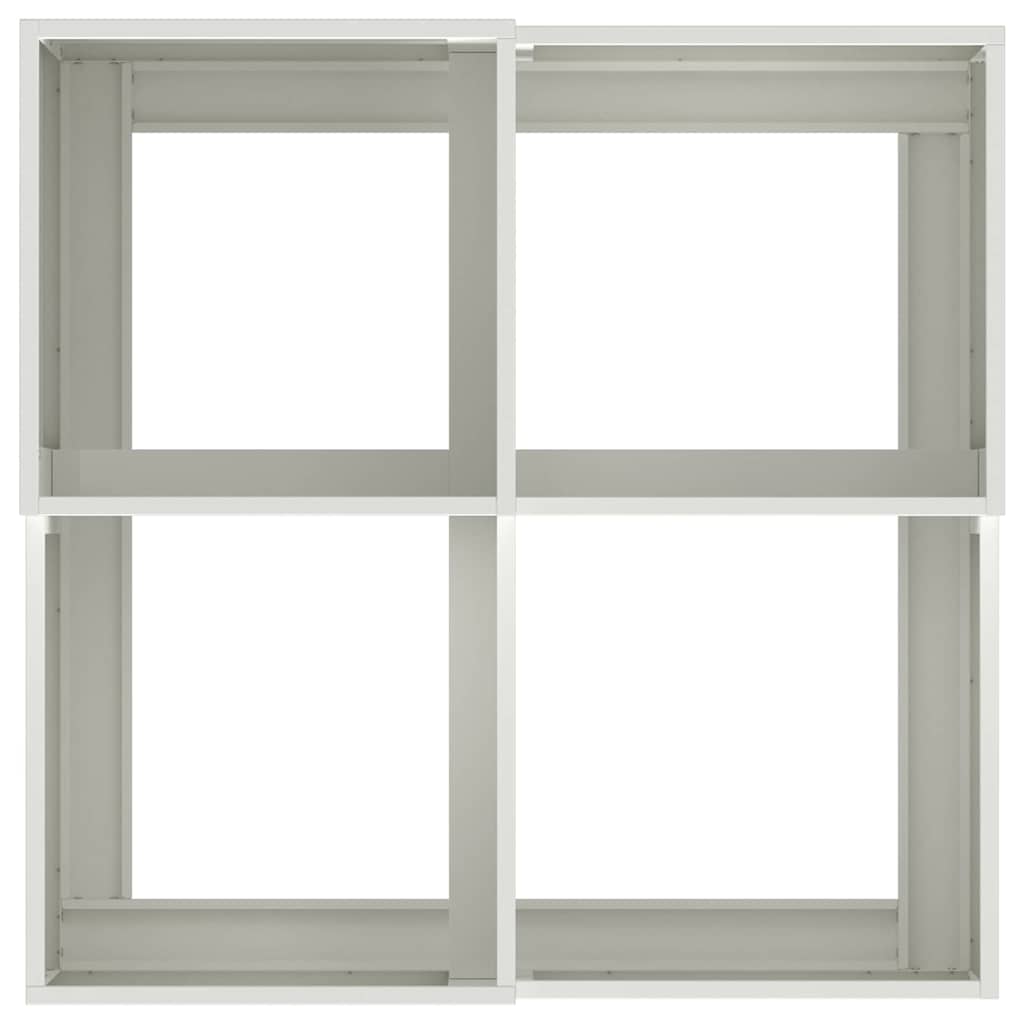 Vaso da giardino Bianco 80 x 80 x 48 cm Acciaio