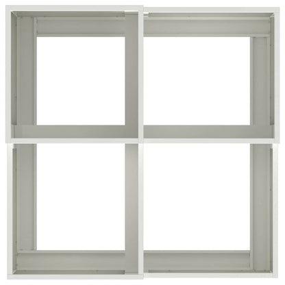 Vaso da giardino Bianco 80 x 80 x 48 cm Acciaio