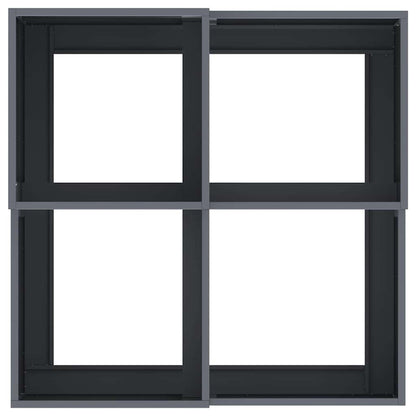 Vaso da giardino Antracite 80 x 80 x 48 cm Acciaio | homemem39