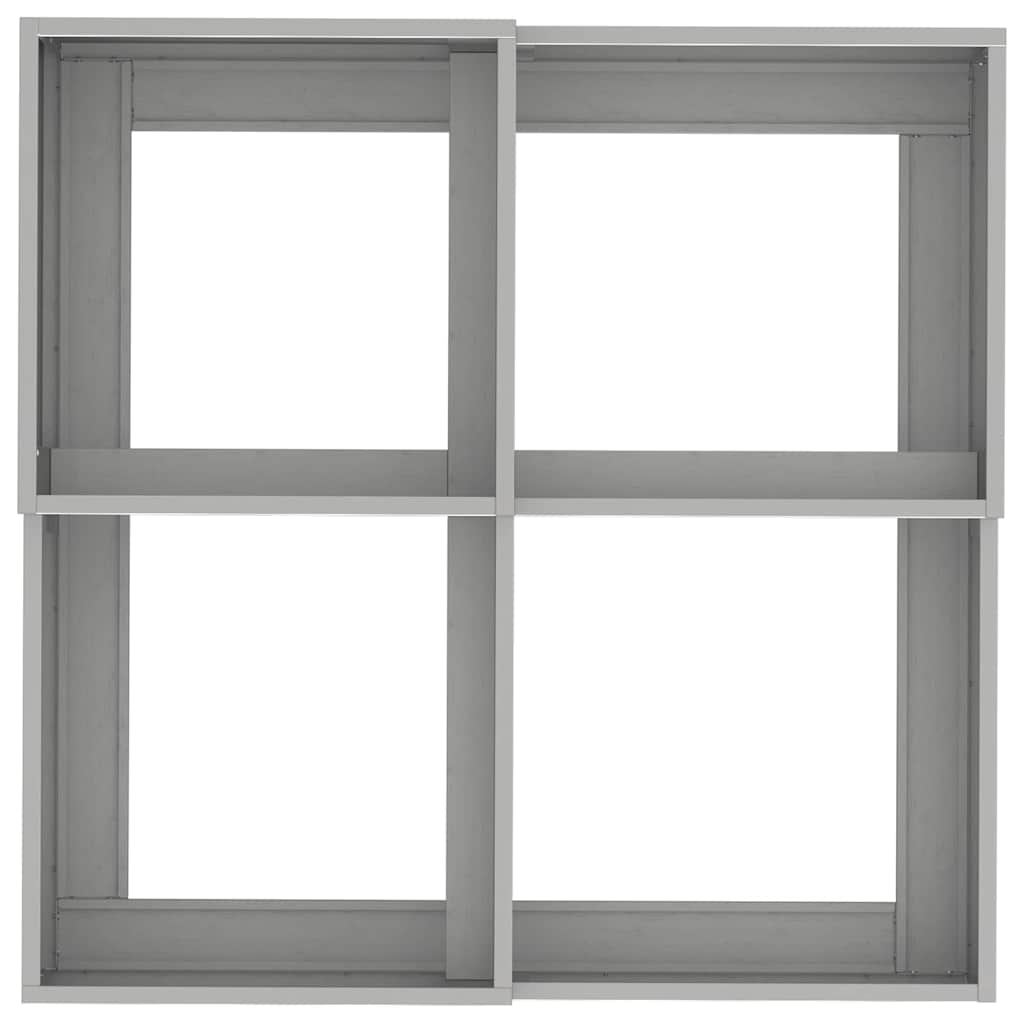 Vaso da giardino Argento 80 x 80 x 48 cm Acciaio inossidabile