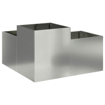 Vaso da giardino Argento 80 x 80 x 48 cm Acciaio zincato
