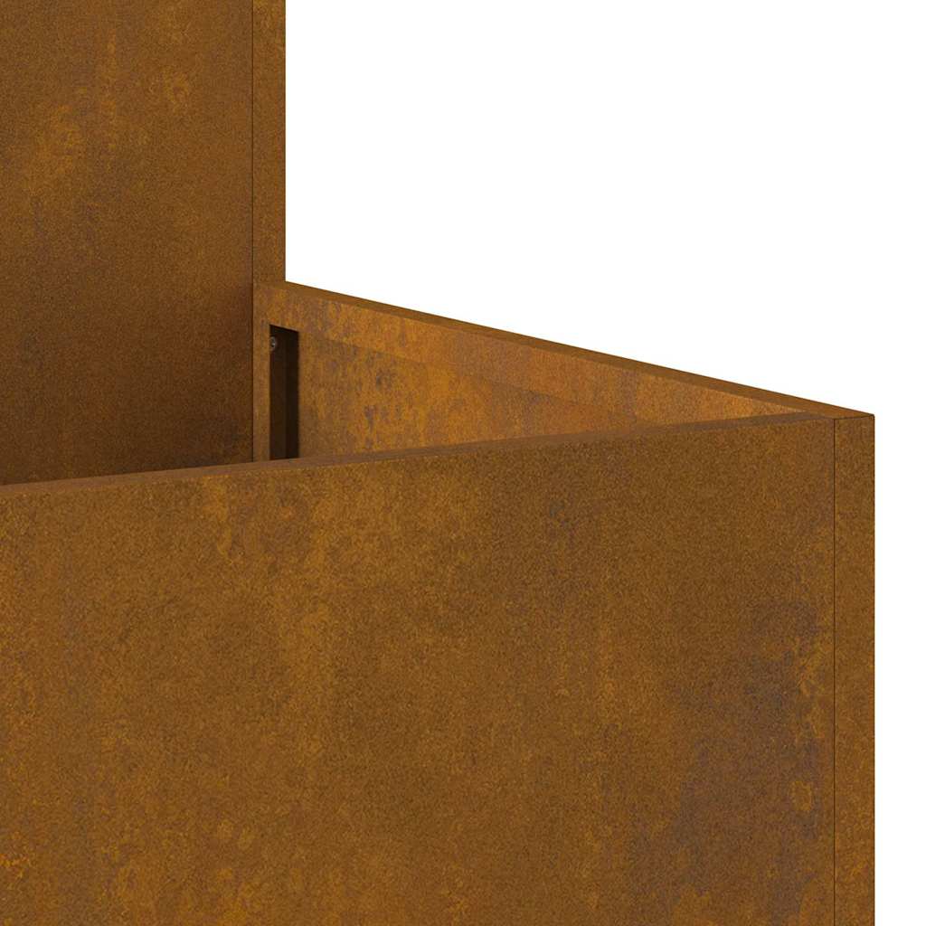 Vaso da giardino Ruggine 80 x 80 x 48 cm acciaio corten