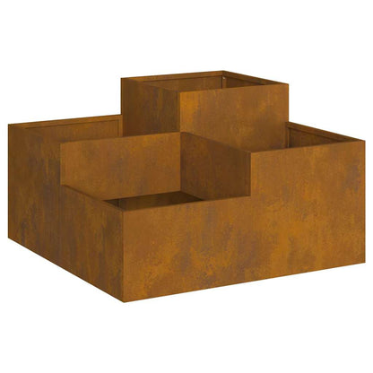 Vaso da giardino Ruggine 80 x 80 x 48 cm acciaio corten