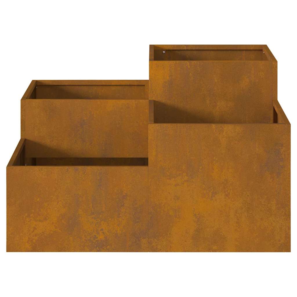 Vaso da giardino Ruggine 80 x 80 x 48 cm acciaio corten