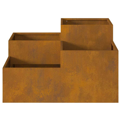 Vaso da giardino Ruggine 80 x 80 x 48 cm acciaio corten