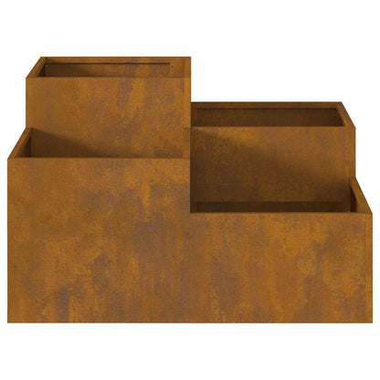 Vaso da giardino Ruggine 80 x 80 x 48 cm acciaio corten