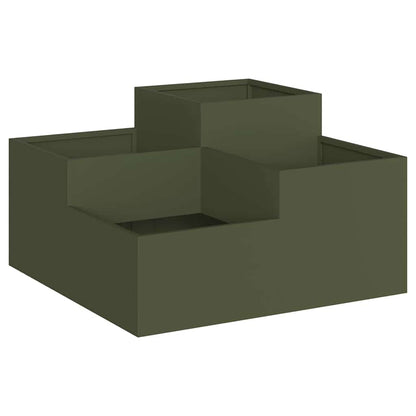 Vaso da giardino Oliver verde 100 x 100 x 48 cm Acciaio
