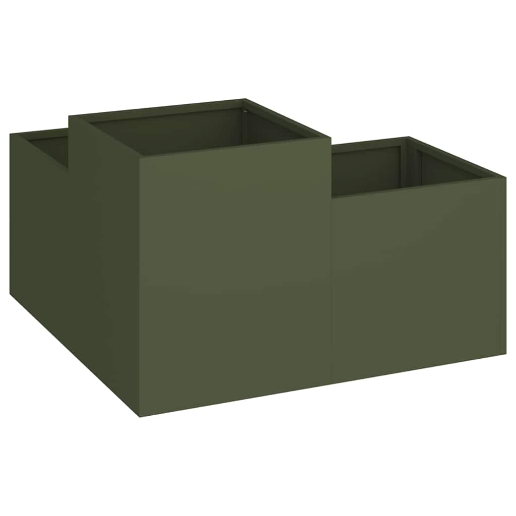 Vaso da giardino Oliver verde 100 x 100 x 48 cm Acciaio