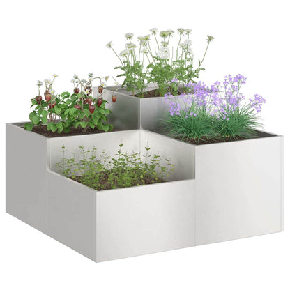 Vaso da giardino Argento 100 x 100 x 48 cm Acciaio inossidabile