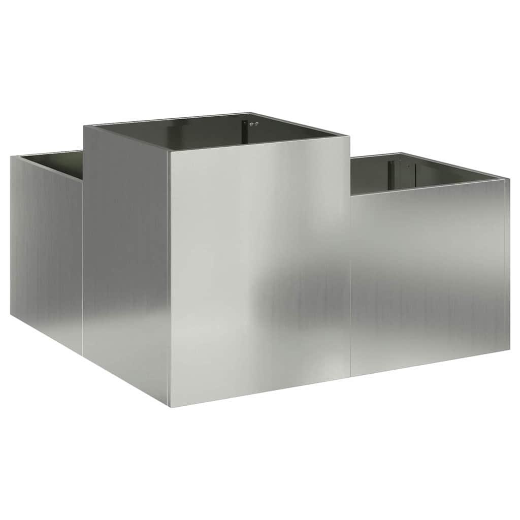 Vaso da giardino Argento 100 x 100 x 48 cm Acciaio zincato