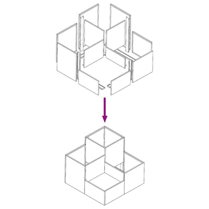Vaso da giardino Bianco 80 x 80 x 60 cm Acciaio