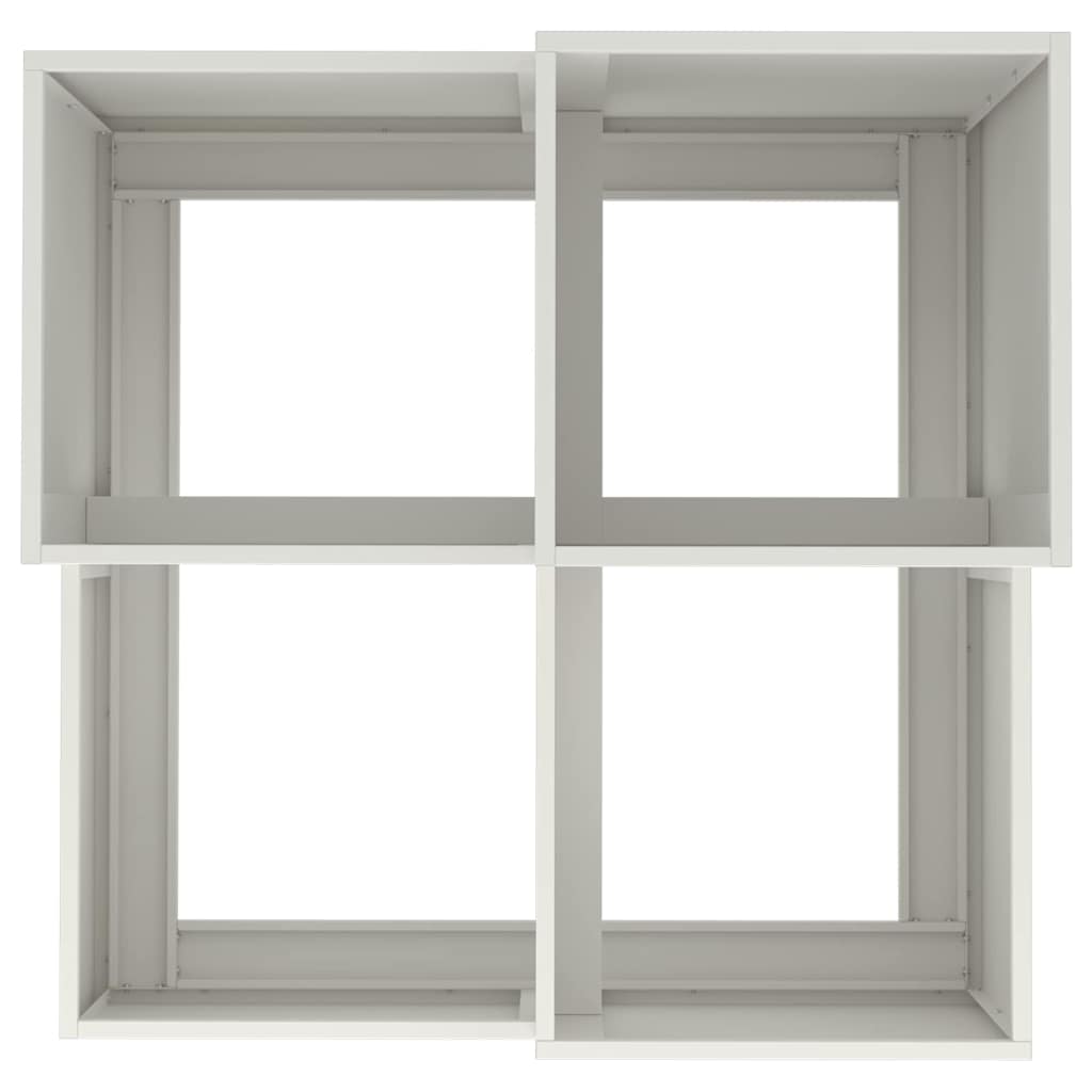 Vaso da giardino Bianco 80 x 80 x 60 cm Acciaio