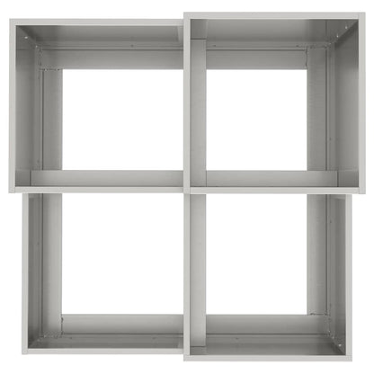 Vaso da giardino Argento 80 x 80 x 60 cm Acciaio inossidabile