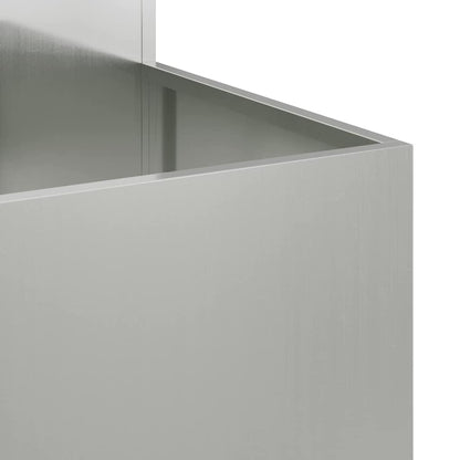 Vaso da giardino Argento 80 x 80 x 60 cm Acciaio zincato