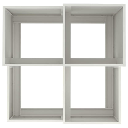 Vaso da giardino Bianco 100 x 100 x 60 cm Acciaio