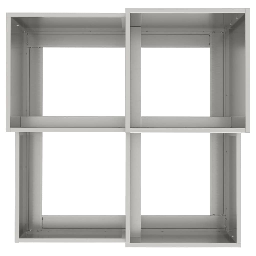 Vaso da giardino Argento 100 x 100 x 60 cm Acciaio inossidabile