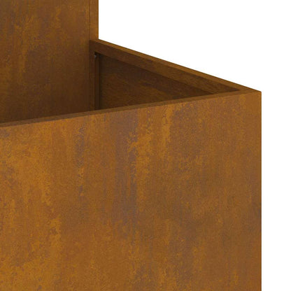 Vaso da giardino Ruggine 80 x 80 x 60 cm acciaio corten