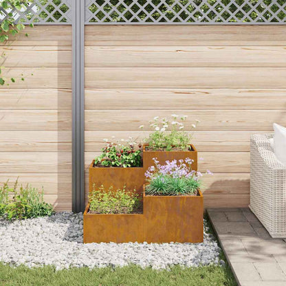 Vaso da giardino Ruggine 80 x 80 x 60 cm acciaio corten