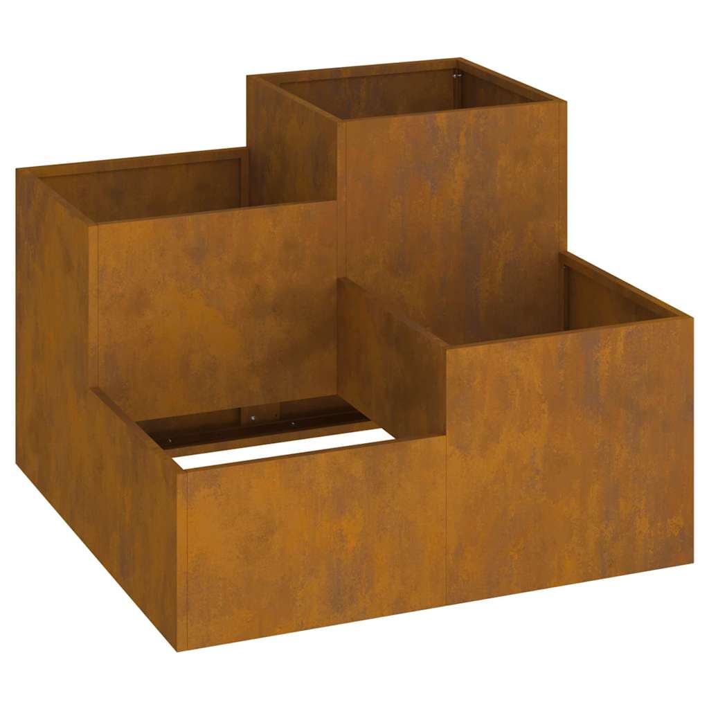 Vaso da giardino Ruggine 80 x 80 x 60 cm acciaio corten