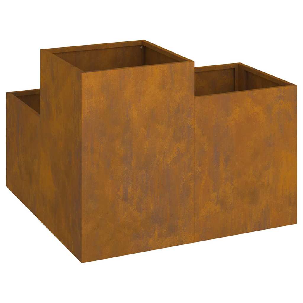 Vaso da giardino Ruggine 80 x 80 x 60 cm acciaio corten