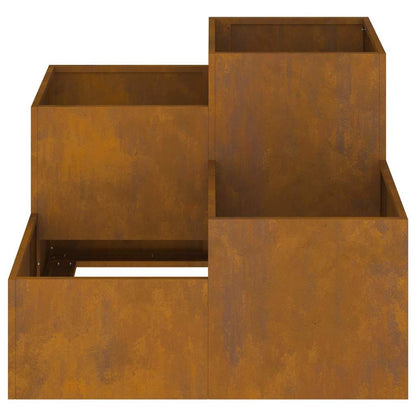 Vaso da giardino Ruggine 100 x 100 x 60 cm acciaio corten