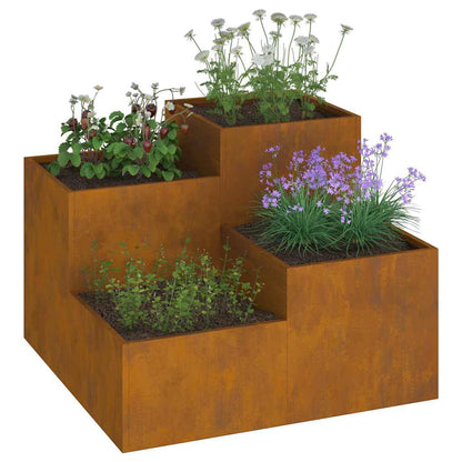 Vaso da giardino Ruggine 100 x 100 x 60 cm acciaio corten