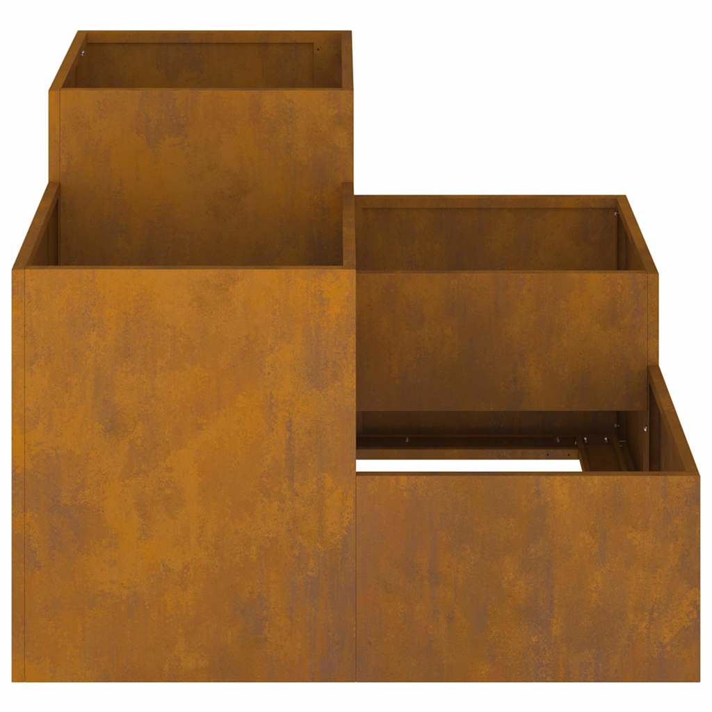 Vaso da giardino Ruggine 80 x 80 x 60 cm acciaio corten